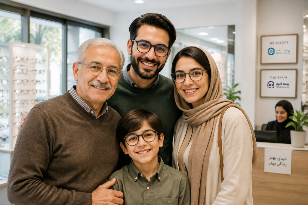 عینک سازی وعینک فروشی طرف قرارداد بیمه آرمان در شاهین شهر​